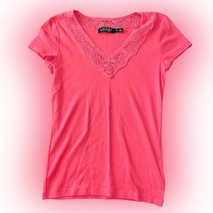 RALPH LAUREN HOT PINK TEE SHIRT // SIZE MEDIUM🩷